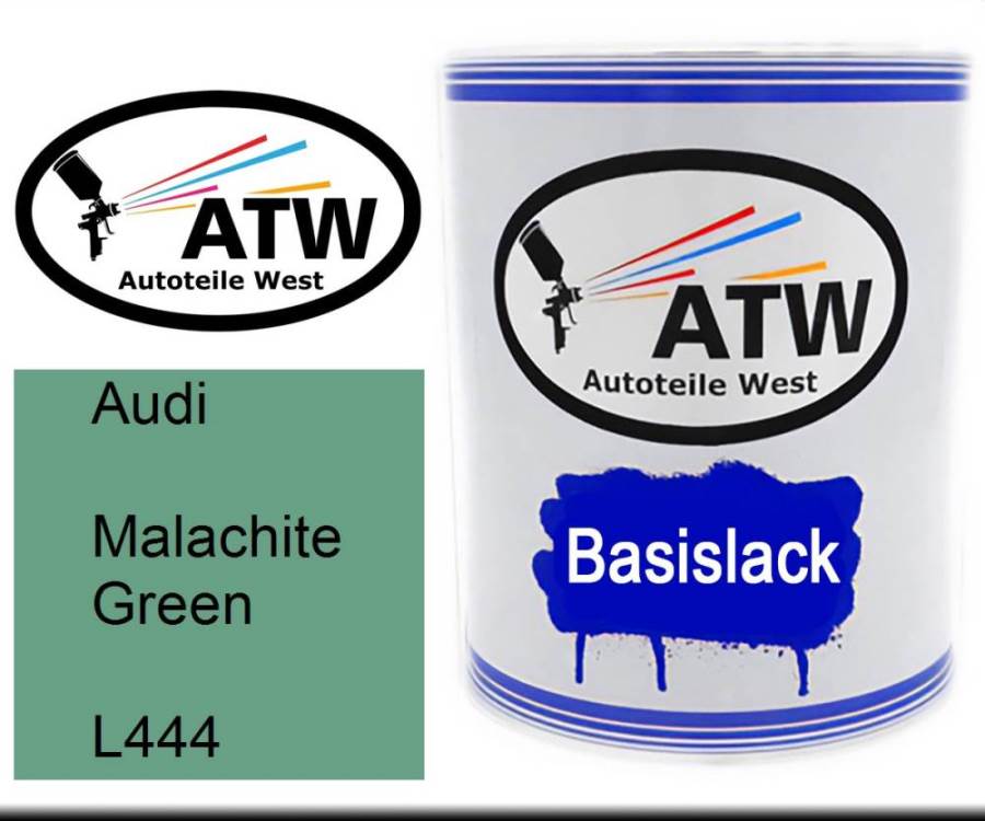 Audi, Malachite Green, L444: 1L Lackdose, von ATW Autoteile West.